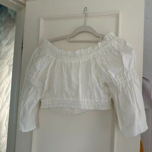 Philosophy di Lorenzo Serafini off shoulder cropped blouse